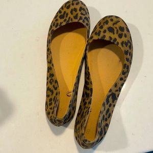 Leopard skin flats